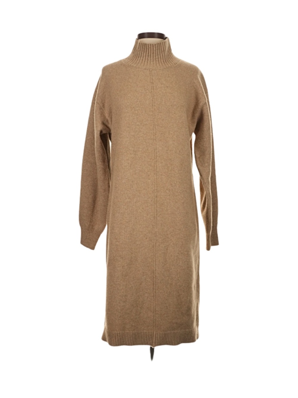 Banana Republic Beige Sweater Midi Dress Long Sleeves Winter Capsule Minimal Tan